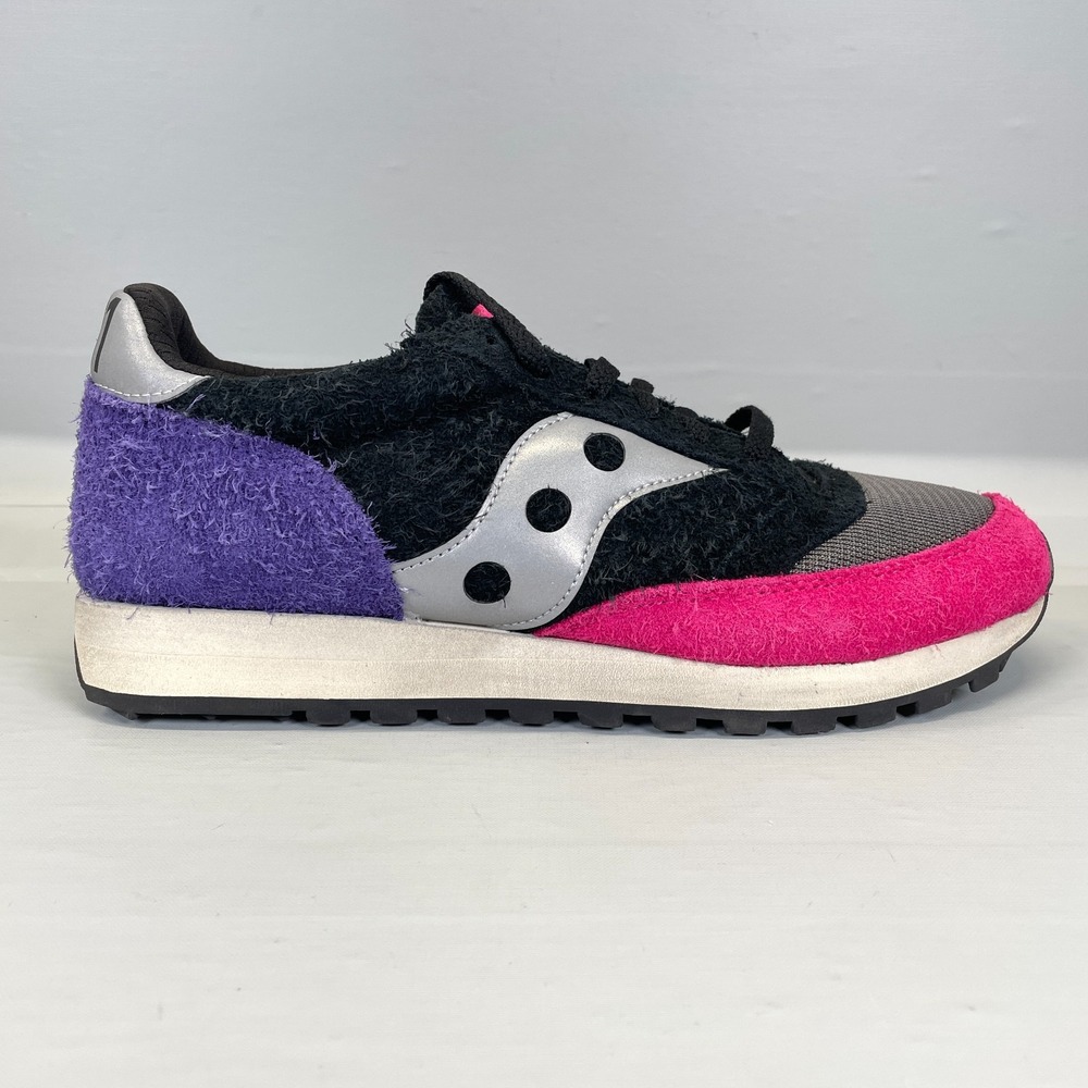 Frank Cooke x Saucony Jazz 81 Shoes Mens Size 11 Black Pink Purple Suede Sneaker